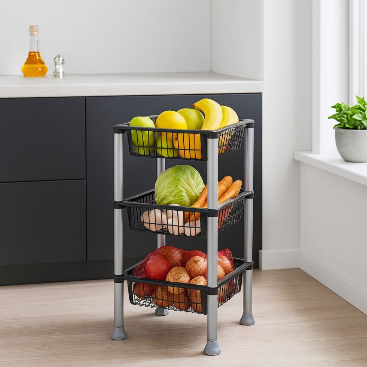 FRUTERO CUADRADO PLASNEW X 3 NEGRO REF 427 