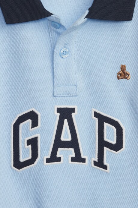 Remera Polo Logo Gap Toddler Niño Cerulean Blue 402