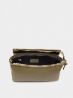 Bolso Bandolera Con Textura Efecto Piel caqui