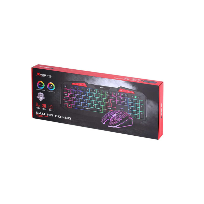 Kit Teclado Y Mouse Gamer XtrikeMe MK-503 Con Luz Compatible PS4 Kit Teclado Y Mouse Gamer XtrikeMe MK-503 Con Luz Compatible PS4