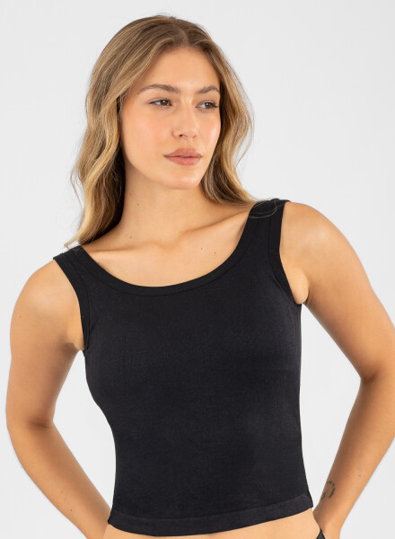 Camiseta bretel ancho Negro