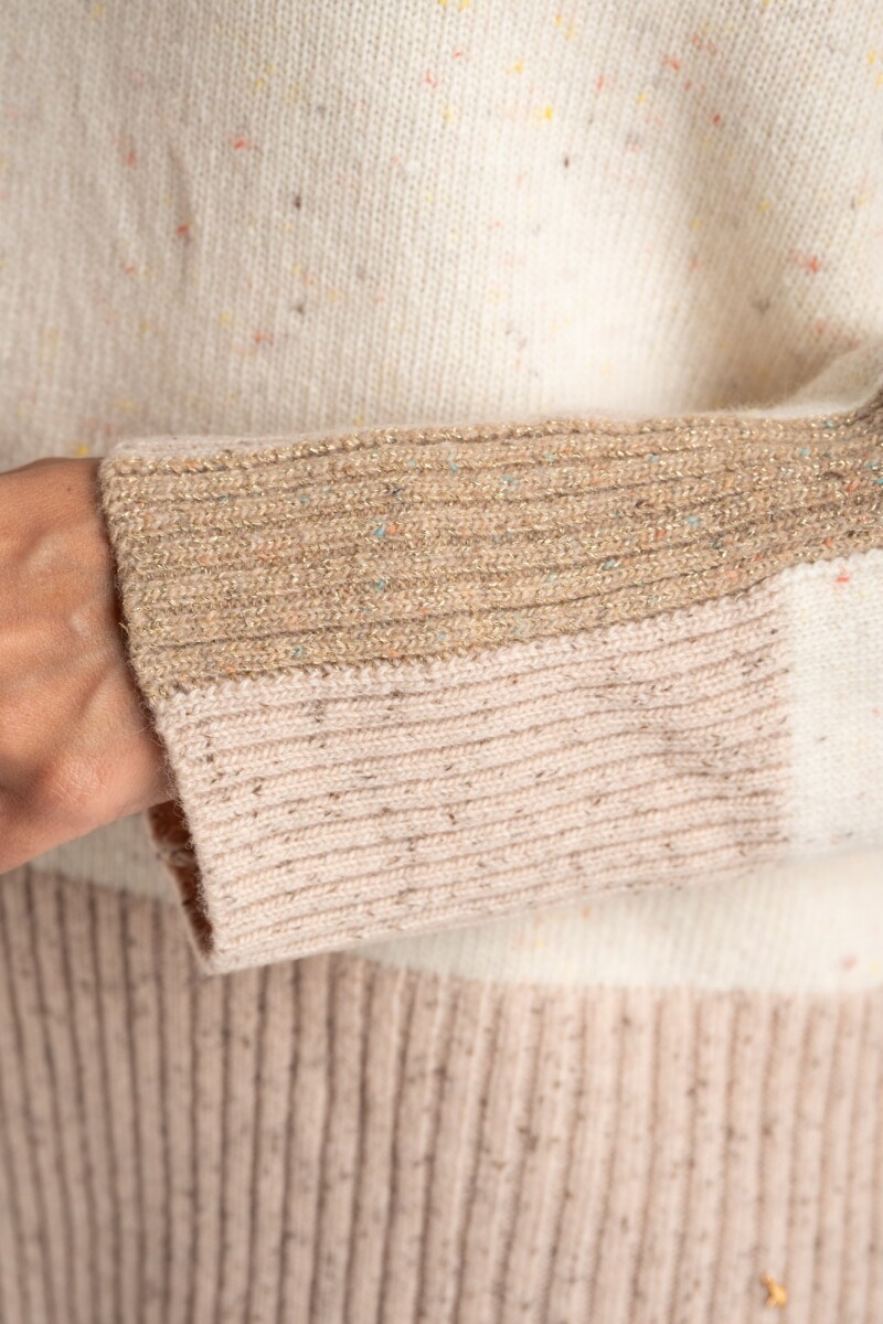 Sweater Lana Color Block Vison