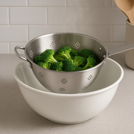 Colador con Mango y Gancho de Aluminio 30 cm Colador con Mango y Gancho de Aluminio 30 cm