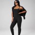 Enterizo Booty Scrunch PureLuxe V-Back Mujer Black