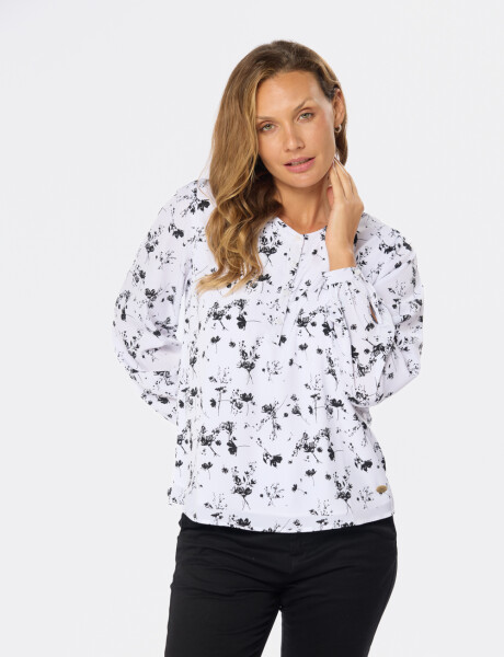 BLUSA MANGA LARGA Flor