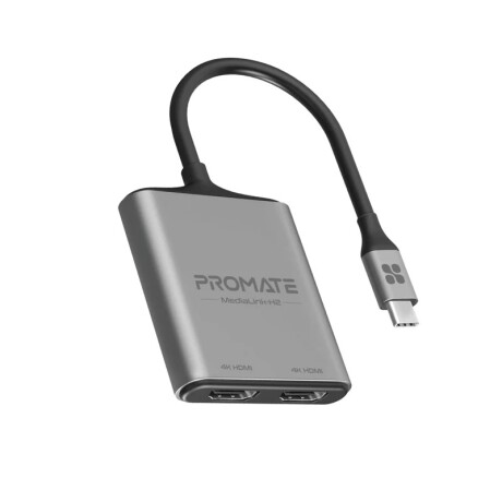 PROMATE MEDIALINK-H2 ADAPTADOR USB-C A 2 HDMI 4K Promate Medialink-h2 Adaptador Usb-c A 2 Hdmi 4k