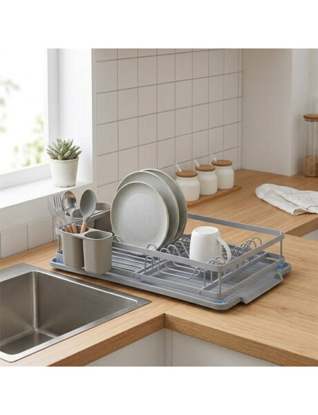 ESCURRIDOR ALUMINIO C/BANDEJA GRIS 40X29X11.3CM ESCURRIDOR ALUMINIO C/BANDEJA GRIS 40X29X11.3CM
