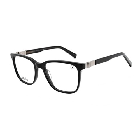 Lentes De Vista De Acetato Cuadrado New Era Negro/Gris