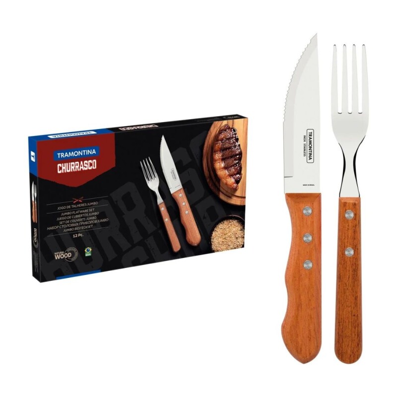 Cubiertos Para Asado 12Pzas. Juego Cubiertos P/asado 12pzas.