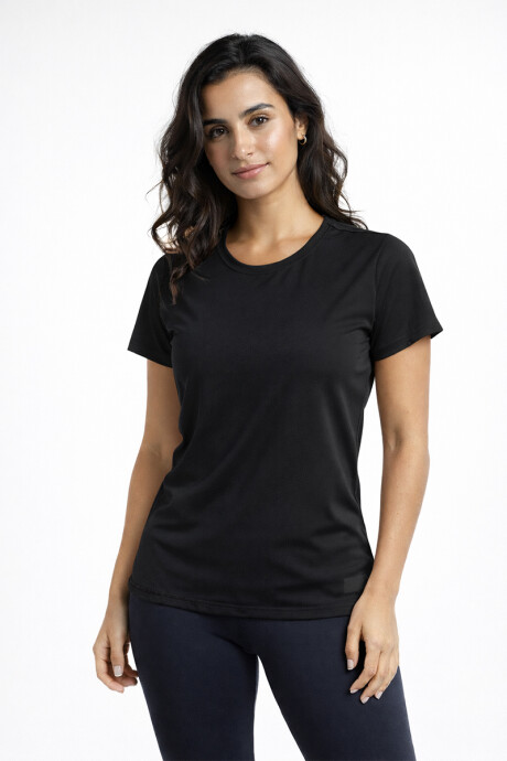 Remera lisa impulse Fitness Negra