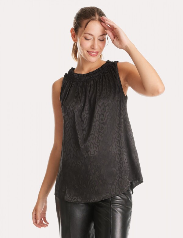Blusa Satén NEGRO