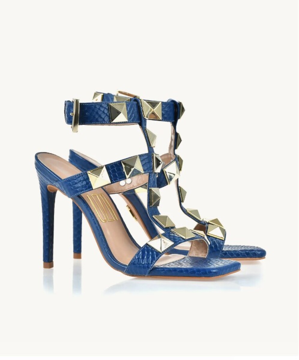 Sandalia taco alto Snake Safita - Azul 