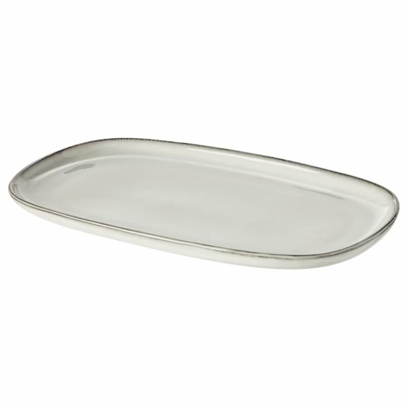 Fuente Rectangular de Cerámica Organic Gris 30 x 19 cm – Selecta FUENTE RECT. CERAMICA 30X19CM ORGANIC GRIS