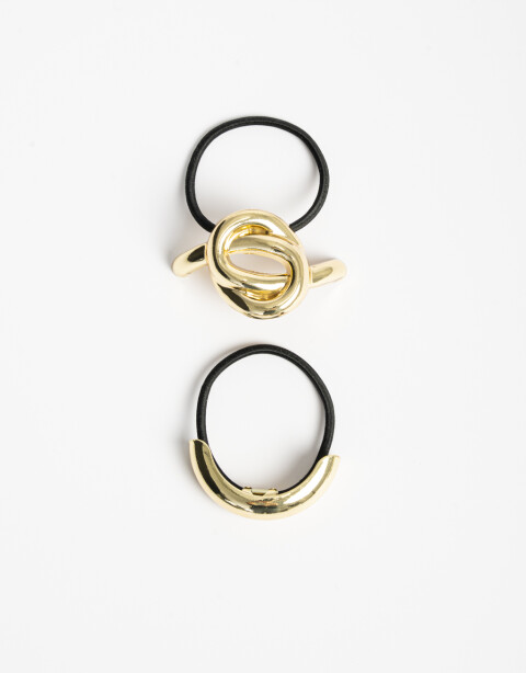 Gomitas Elásticas Sets Metal Accesorios Pelo Set - Dorado