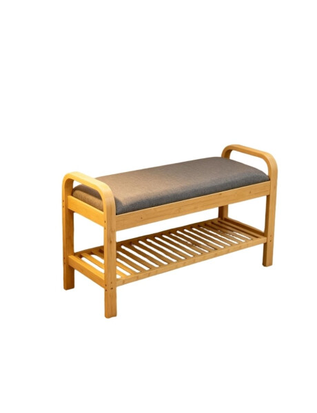 BANCO MADERA C/ASIENTO FORRADO 89.5X33.5X50CM GRIS BANCO MADERA C/ASIENTO FORRADO 89.5X33.5X50CM GRIS