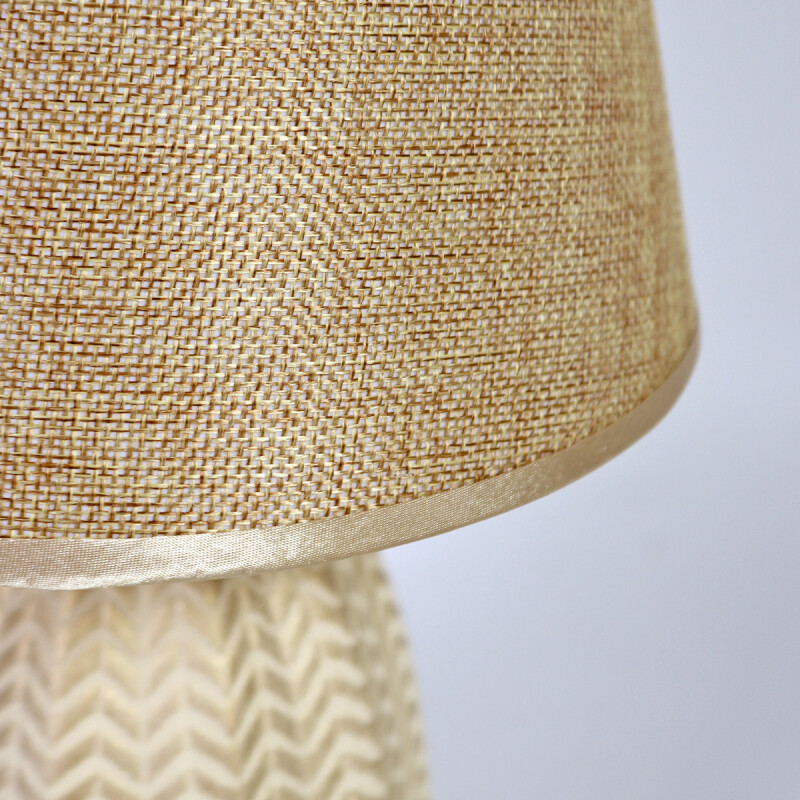 LAMPARA BEIGE COMB P/MESA 20X32CM Unica