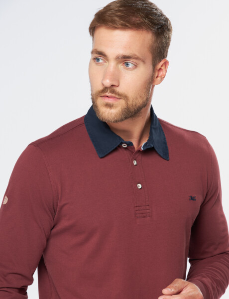 REMERA POLO LISA Bordo