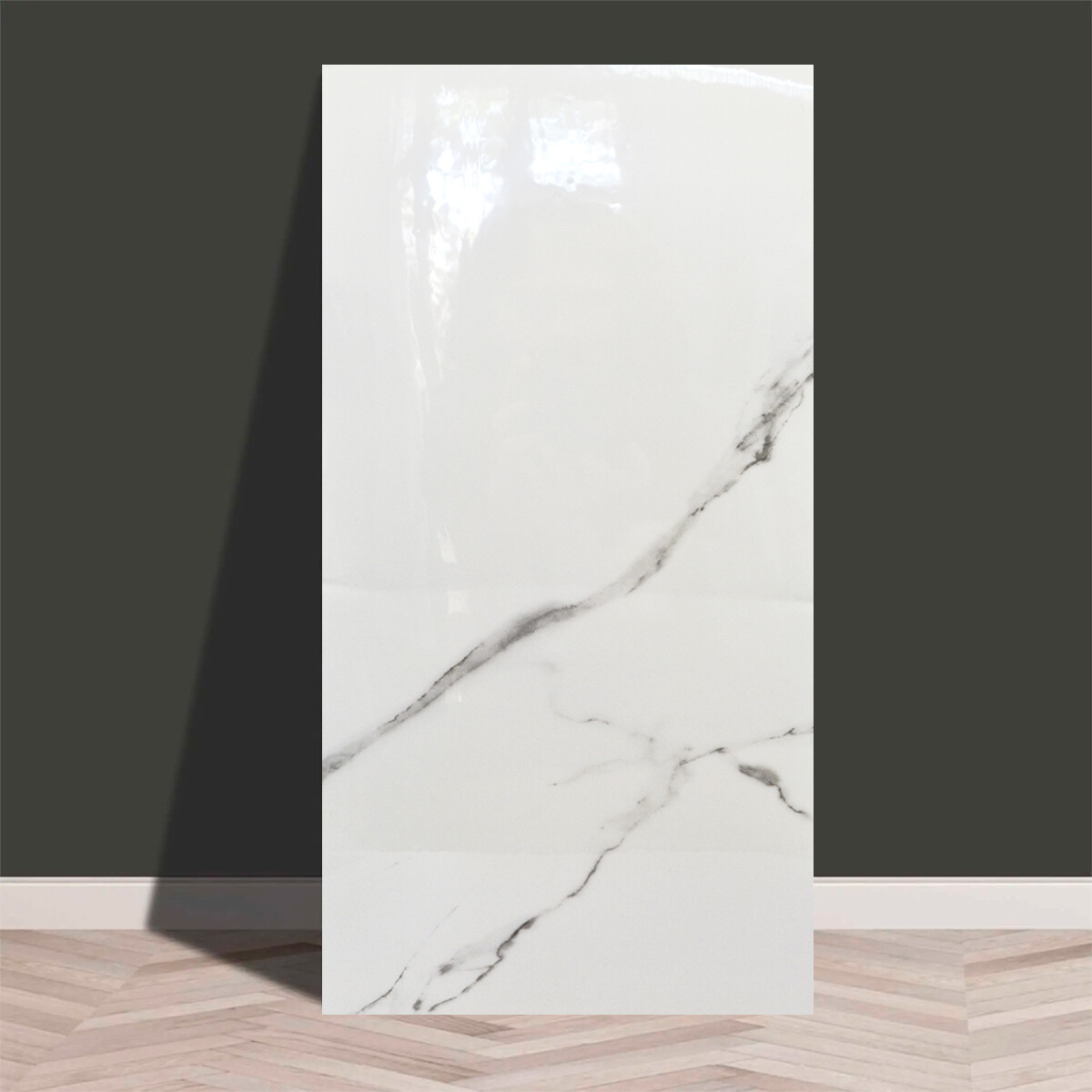 Set x6 placas autoadhesivas 30cm x 60cm x 2.2mm - MARMOL BLANCO 