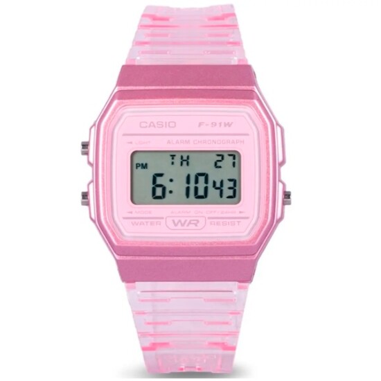 Reloj CASIO F91WS-4DF en Resina Rosa 0
