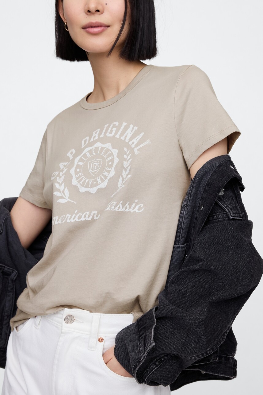 Remera Gràfico Manga Corta Mujer Frosty Morning