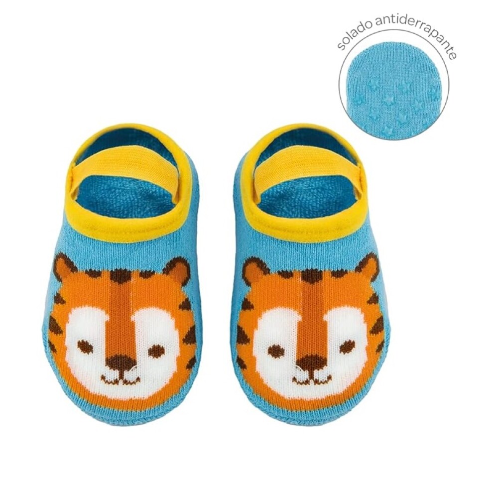 Set medias Anti deslizante Buba Tigre Celeste Set medias Anti deslizante Buba Tigre Celeste