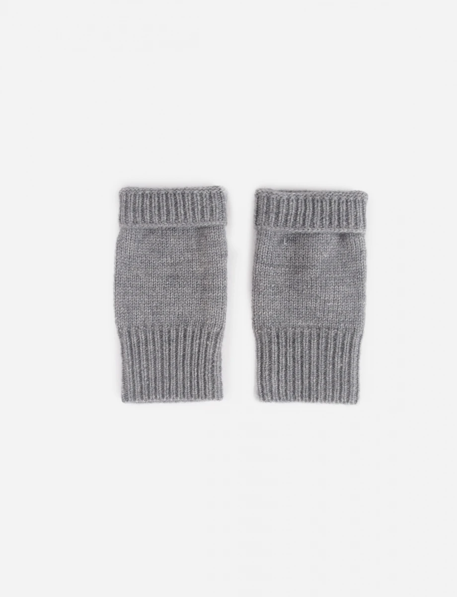 Guantes mitones tejidos - gris 