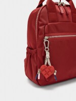 Mochila De Nylon Con Colgante De Corazón rojo