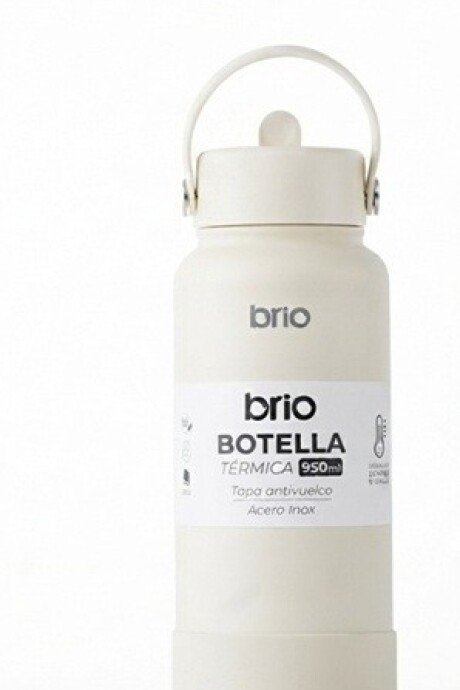 Botella Térmica Brio 950ml Acero Inox Crema