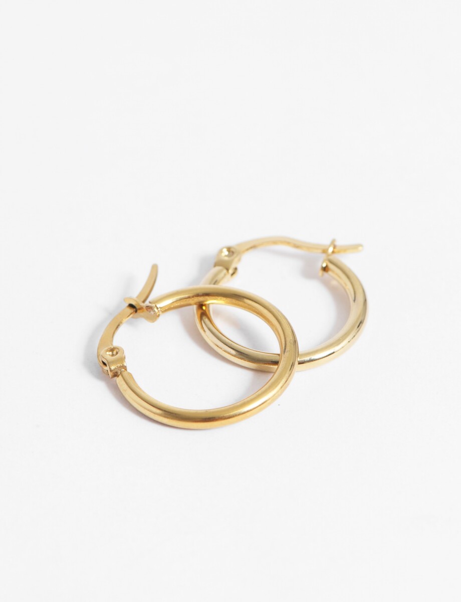 Aros acero quirurgico de 1,8 cm - dorado 