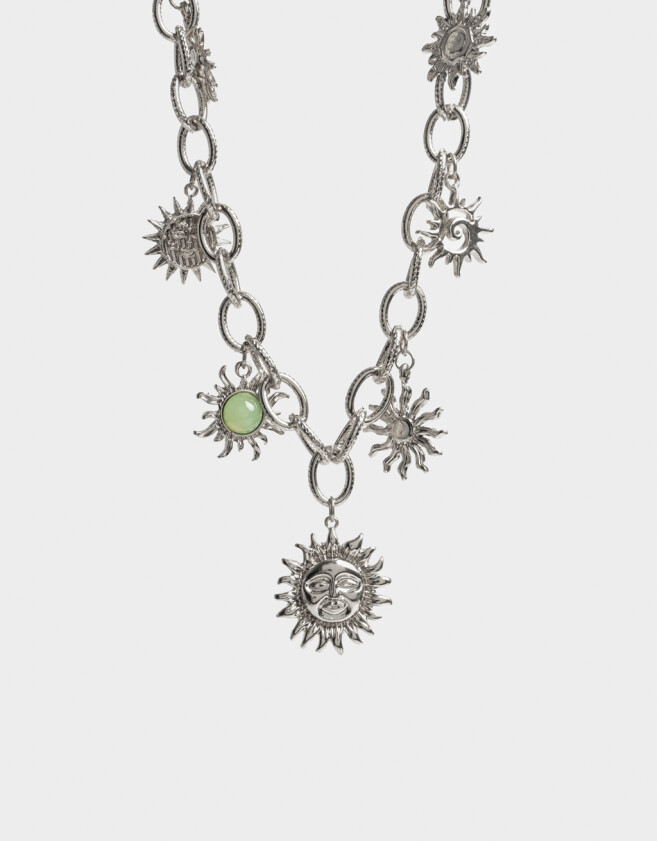 Collares Cortos Soles Collar Corto De Soles - Plateado