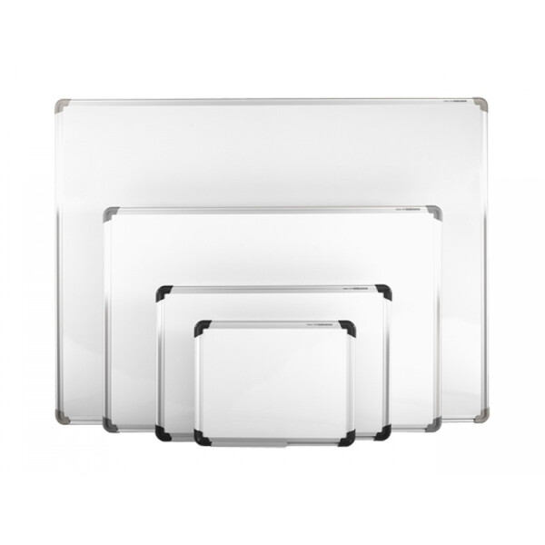 Pizarra blanca Tex con marco de aluminio 90 x 120 cm