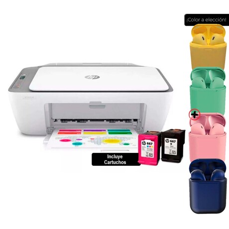 Impresora A Color Multifunción Hp Deskjet Ink Advantage 2775 + Auriculares Impresora A Color Multifunción Hp Deskjet Ink Advantage 2775 + Auriculares