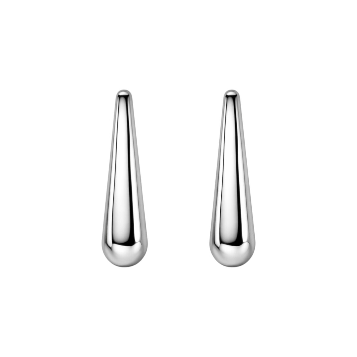 Caravanas Gota larga - Plata inflada - CA4331 - sinpiedra 