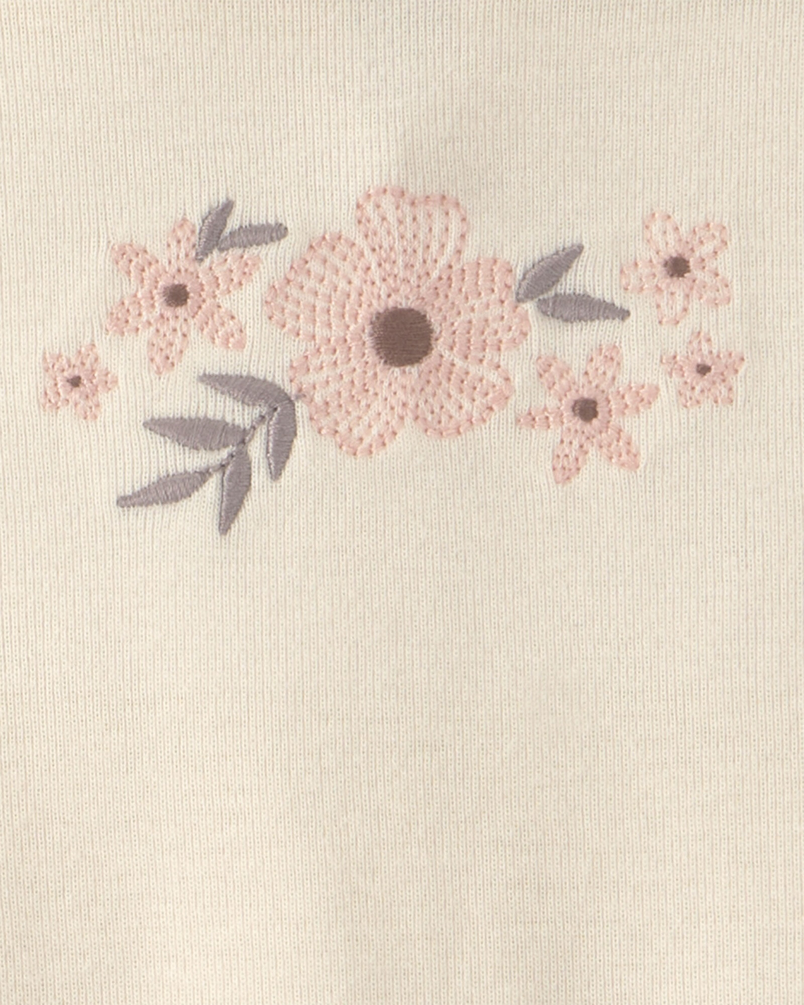 Set tres piezas de algodón, short y musculosa texturados más body, diseño floral Set tres piezas de algodón, short y musculosa texturados más body, diseño floral