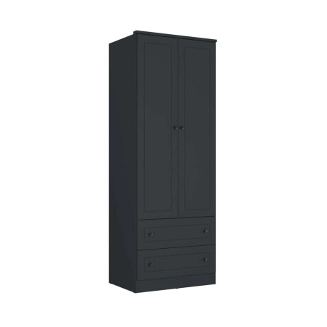 Ropero Americano PLUS 2 puertas + 2 Cajones 100%MDF Grafito