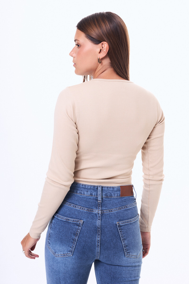 Remera manga larga Boreal Beige