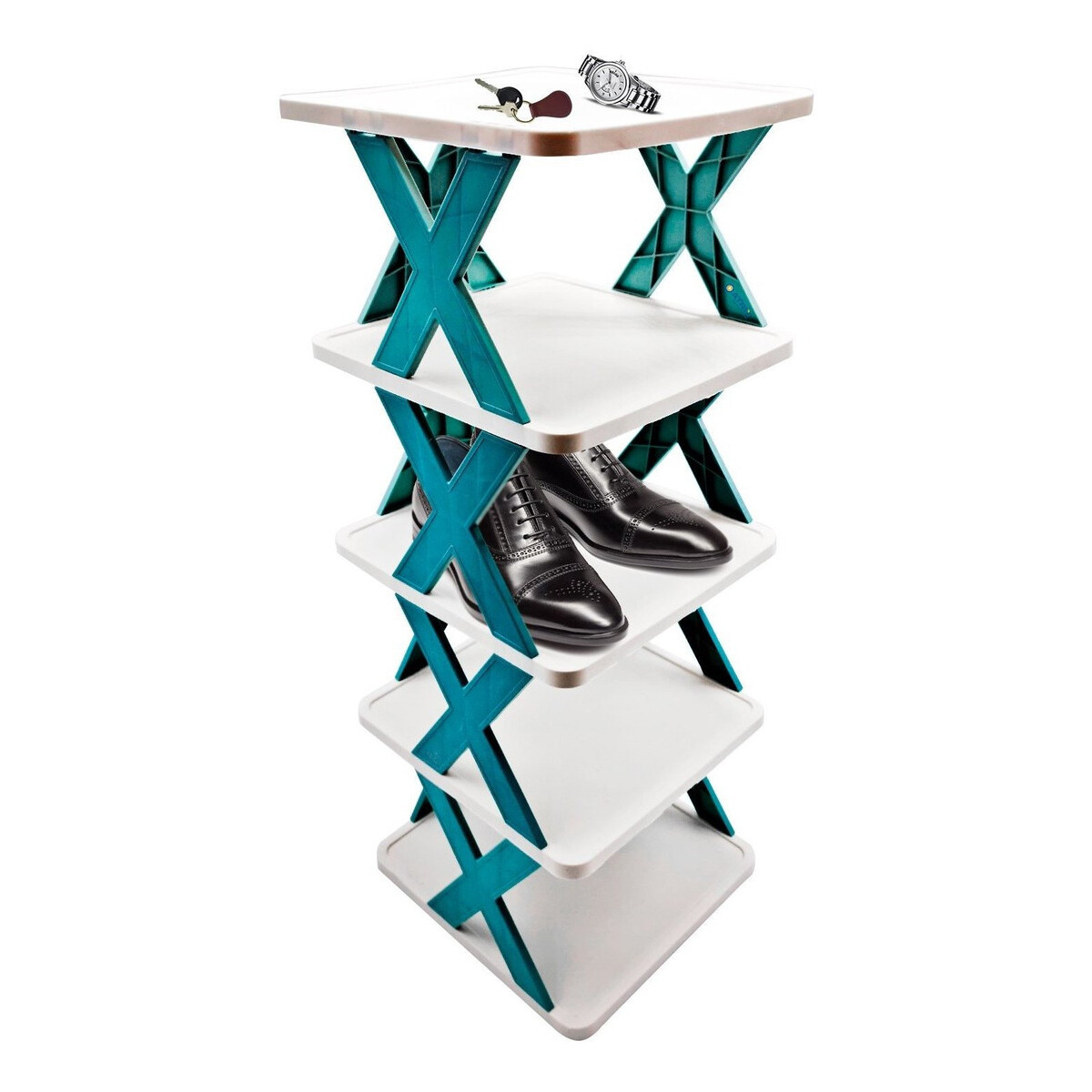 Estante Estantería 5 Niveles Cocina Zapatera Organizador - Variante Color Celeste Oscuro 