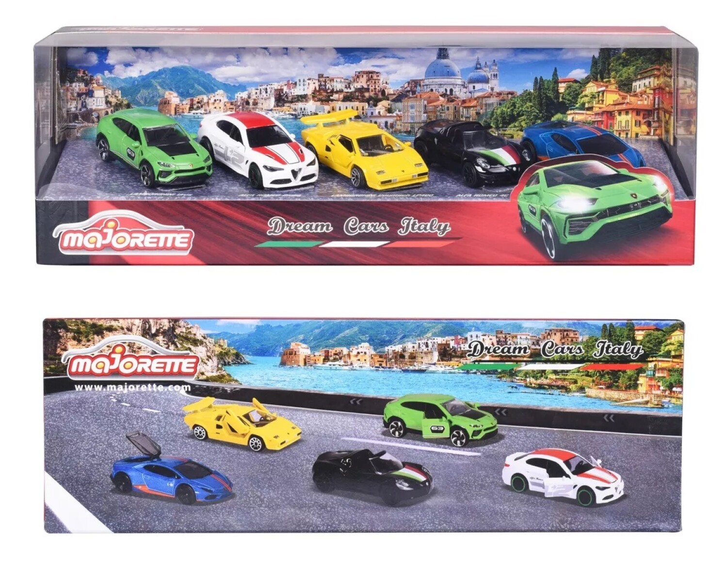 Majorette - Dream Cars Italy - Pack X 5 Autos De 7,5 Cm 