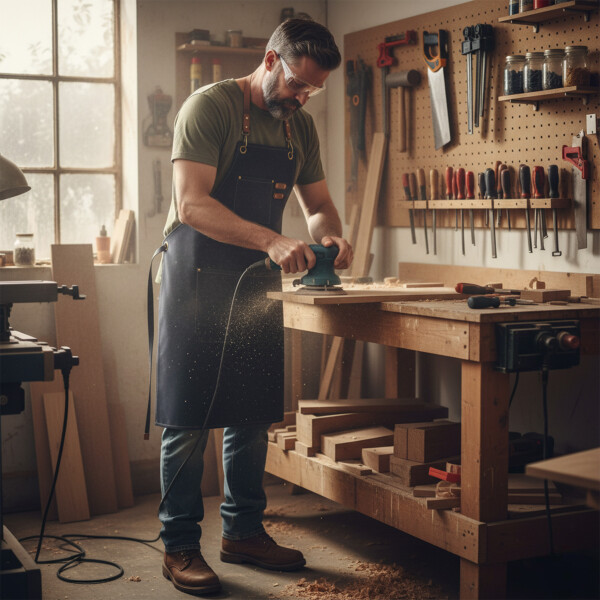 Delantal Gastronómico Jean Cocina Barbería Asado Chef Taller Color Azul