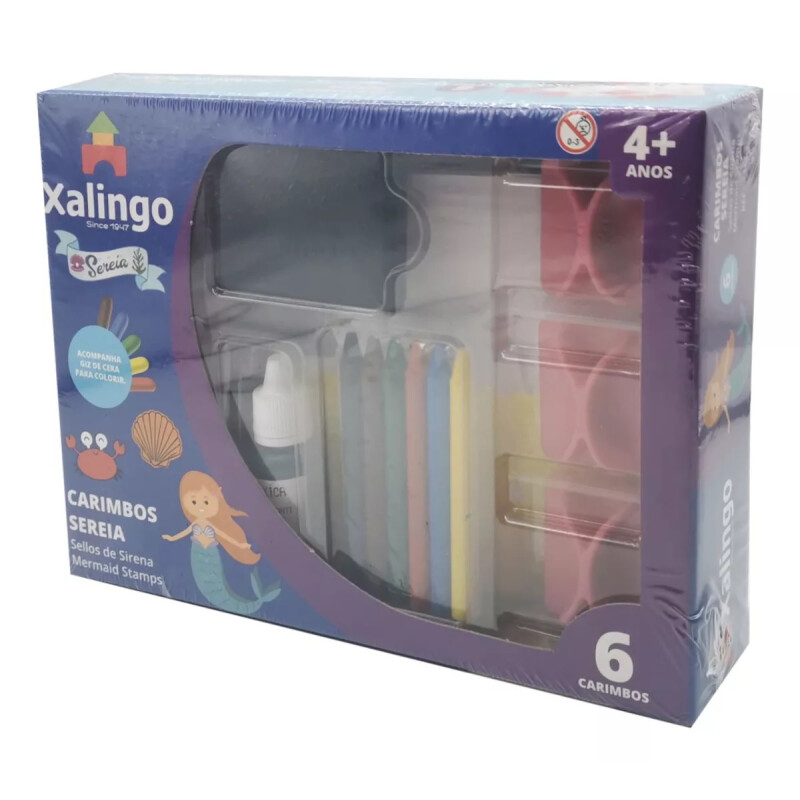 Sellos De Sirenas X6, Con Crayolas, Xalingo Sellos De Sirenas X6, Con Crayolas, Xalingo