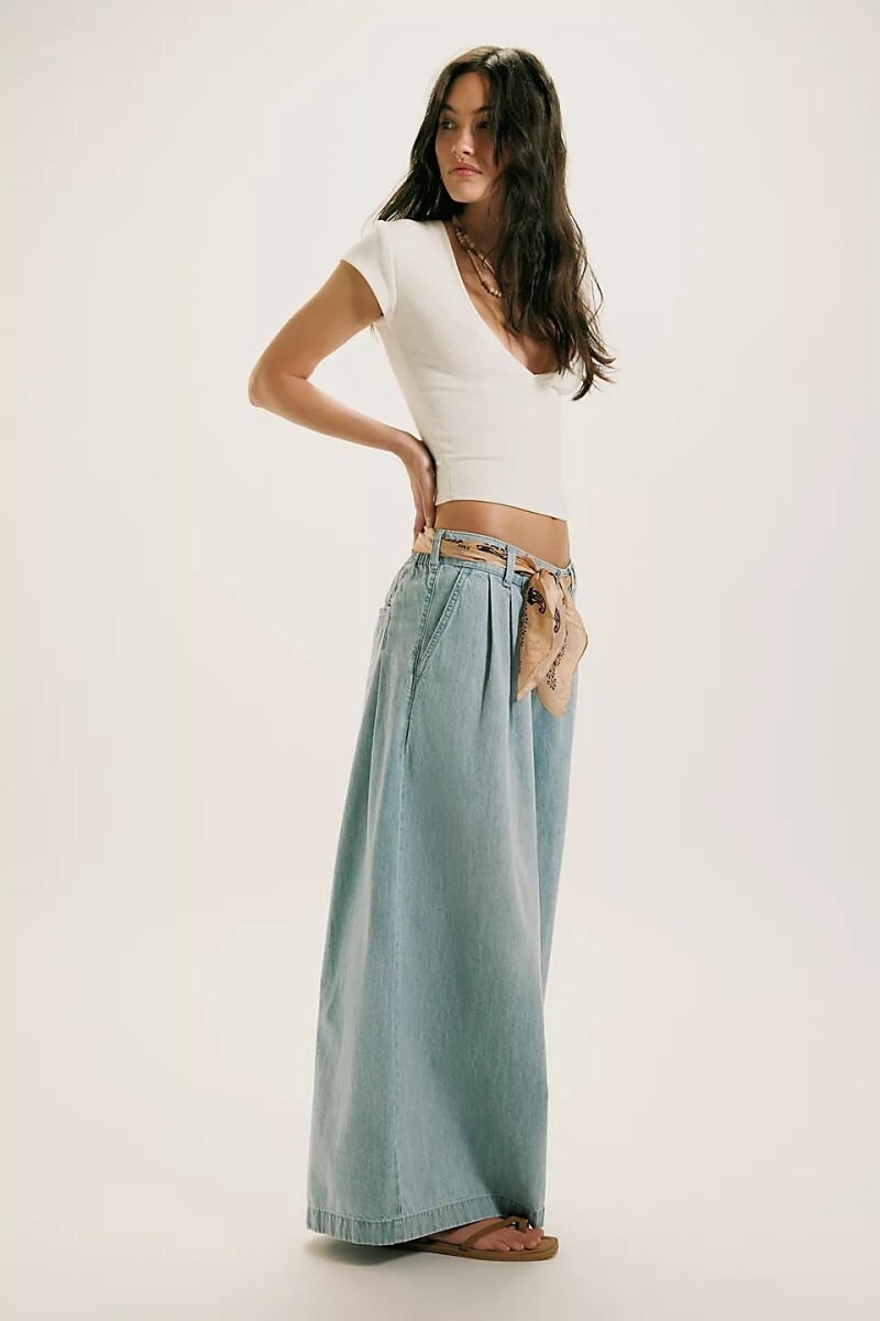 PANTALON WIDE SCOUT Celeste