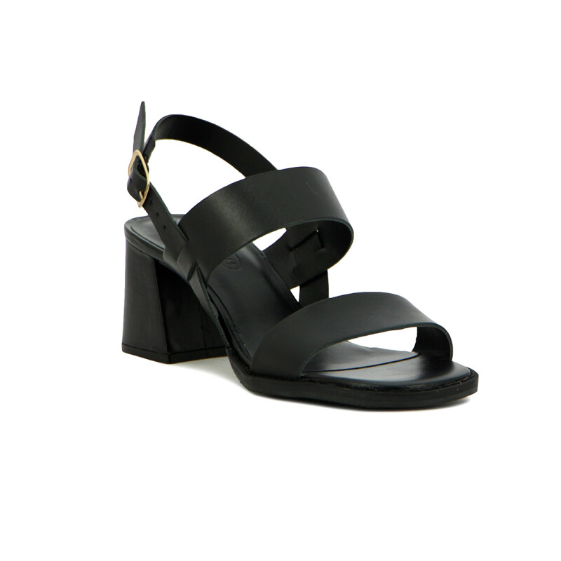 Darkness Sandalia Casual Capellada Cuero Suela Sintetica Taco Bajo Negro