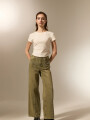 Pantalon Nalina Verde Oliva Oscuro