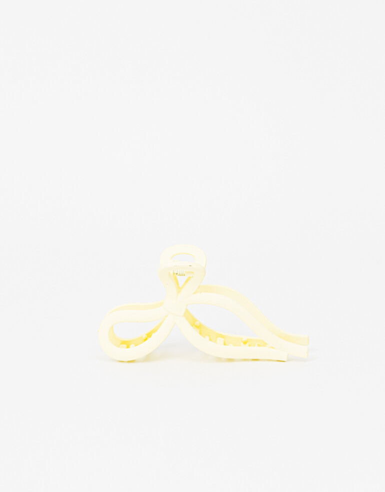 Broche Moño Broche Acrílico Moño - Blanco Crudo