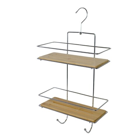ORGANIZADOR METAL/BAMBU 2 NIVEL P/BAÑO Unica