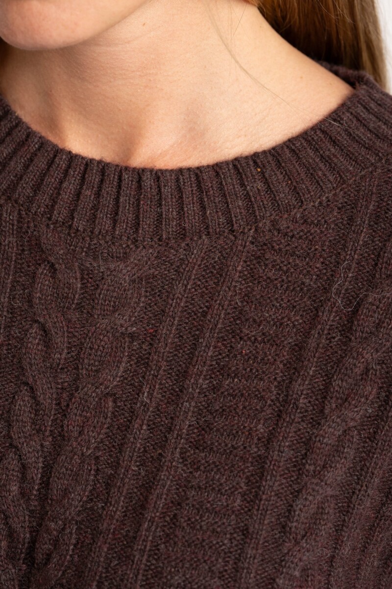 Sweater Texturado Lana Chocolate