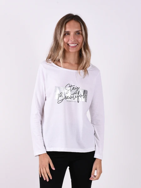 REMERA STAY BEAUTIFUL BLANCO