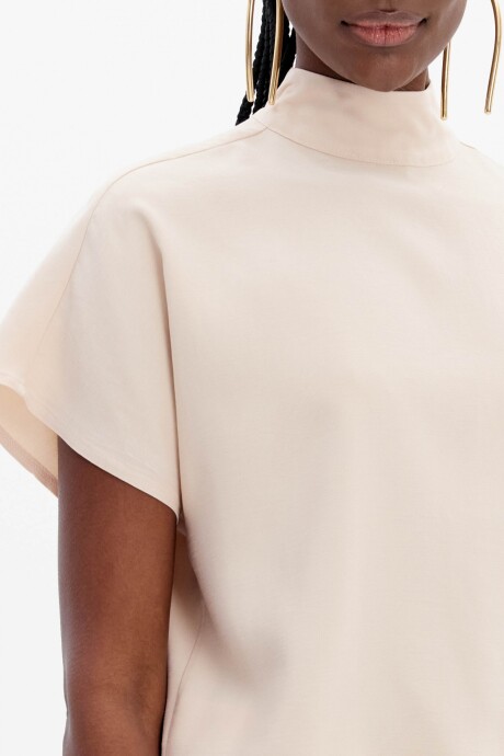 Blusa manga corta Romina Beige
