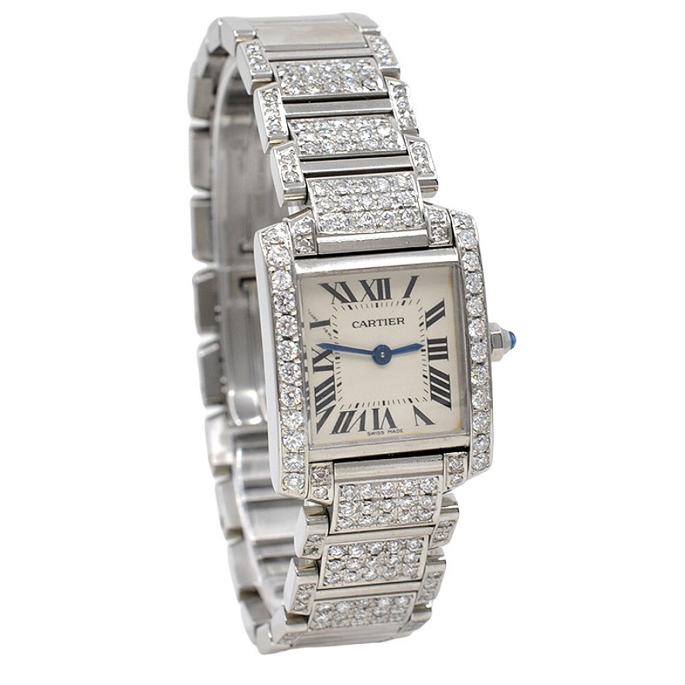 Cartier Tank Francaise 2384 Para Dama. Acero Y Diamantes. Con Caja Cartier Tank Francaise 2384 Para Dama. Acero Y Diamantes. Con Caja