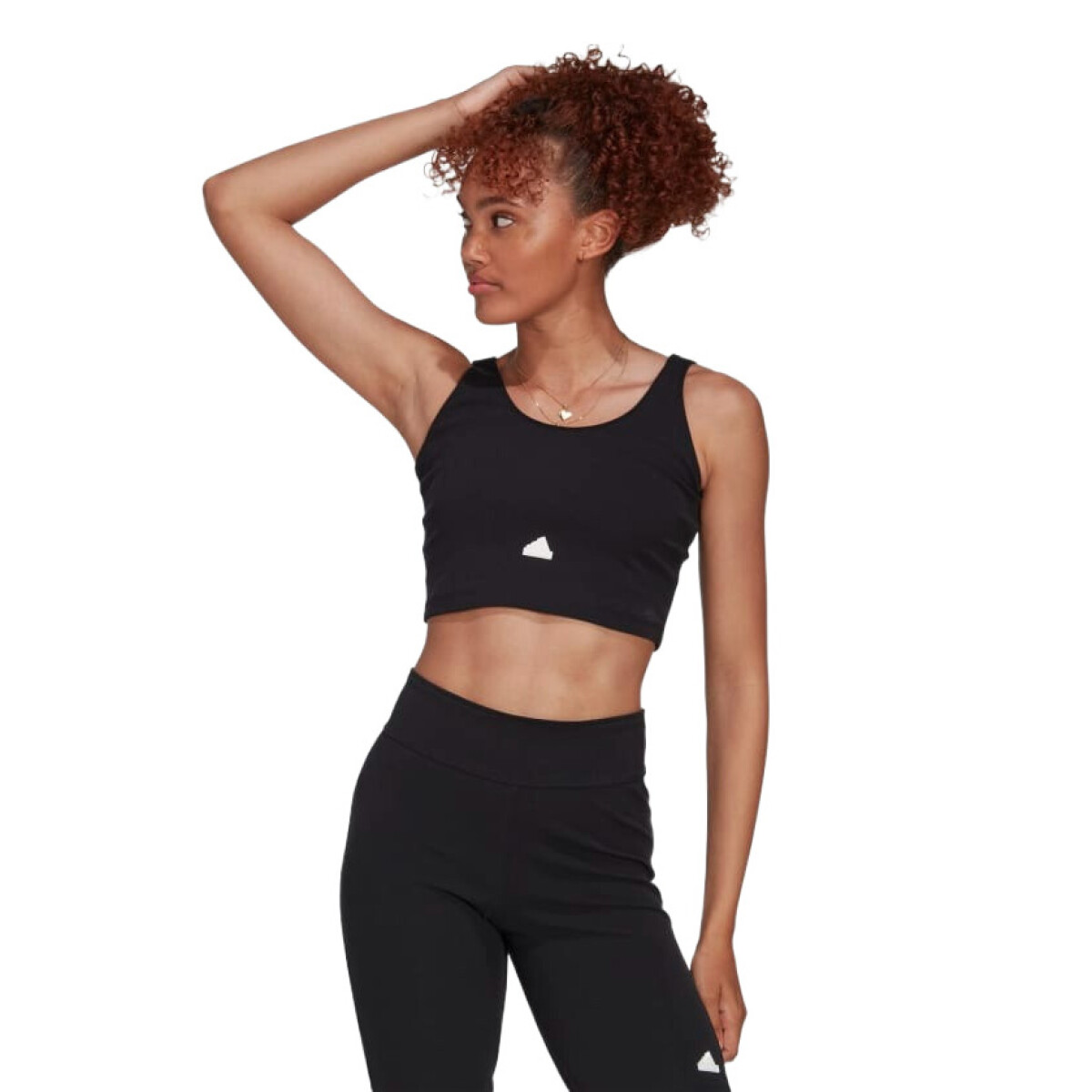 Top de Mujer Adidas Rib Cropped Adidas - Negro 